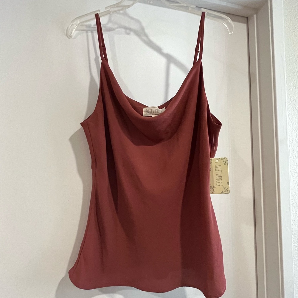 SOLD. Sweet Wanderer Draped Neck Tank Top – Size XL